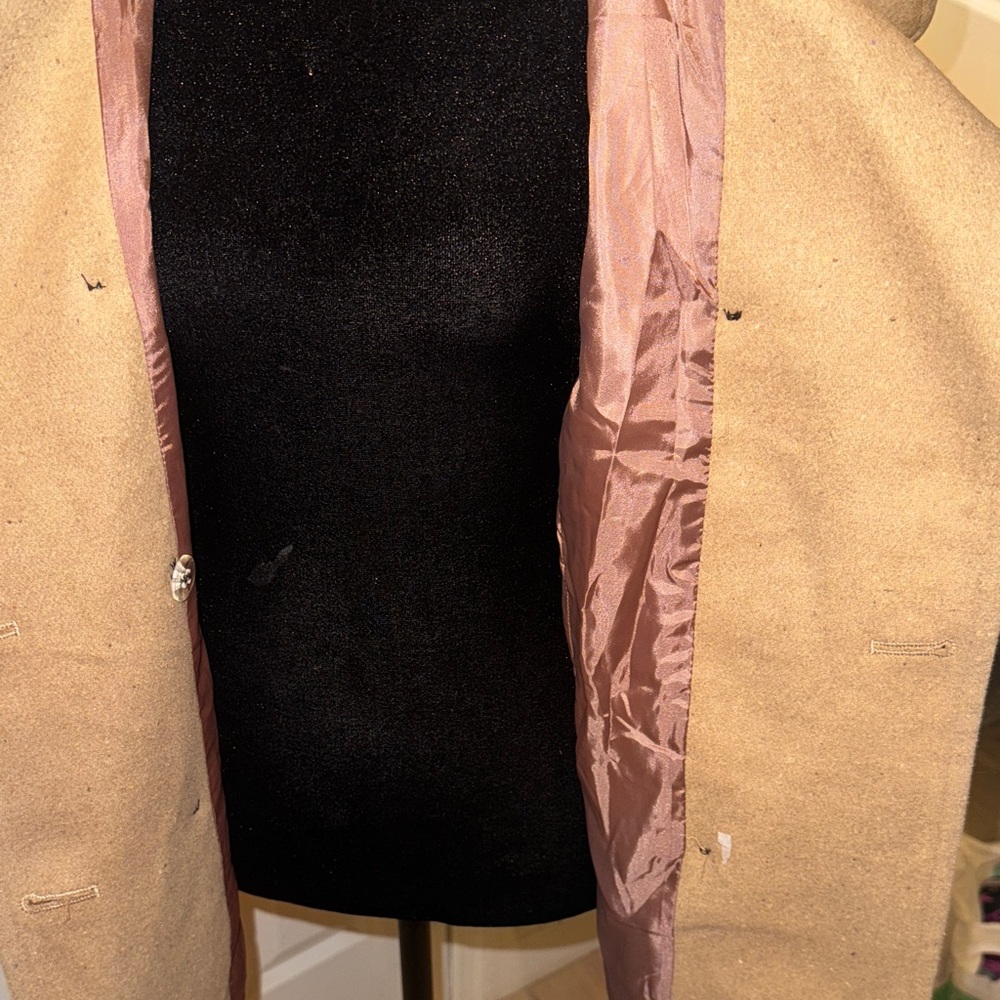 Thread & Supply Camel Double-Breasted Pea Coat - Picture 9 of 12